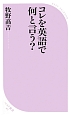 コレを英語で何と言う？