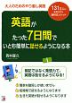 英語がたった7日間でいとも簡単に話せるようになる本